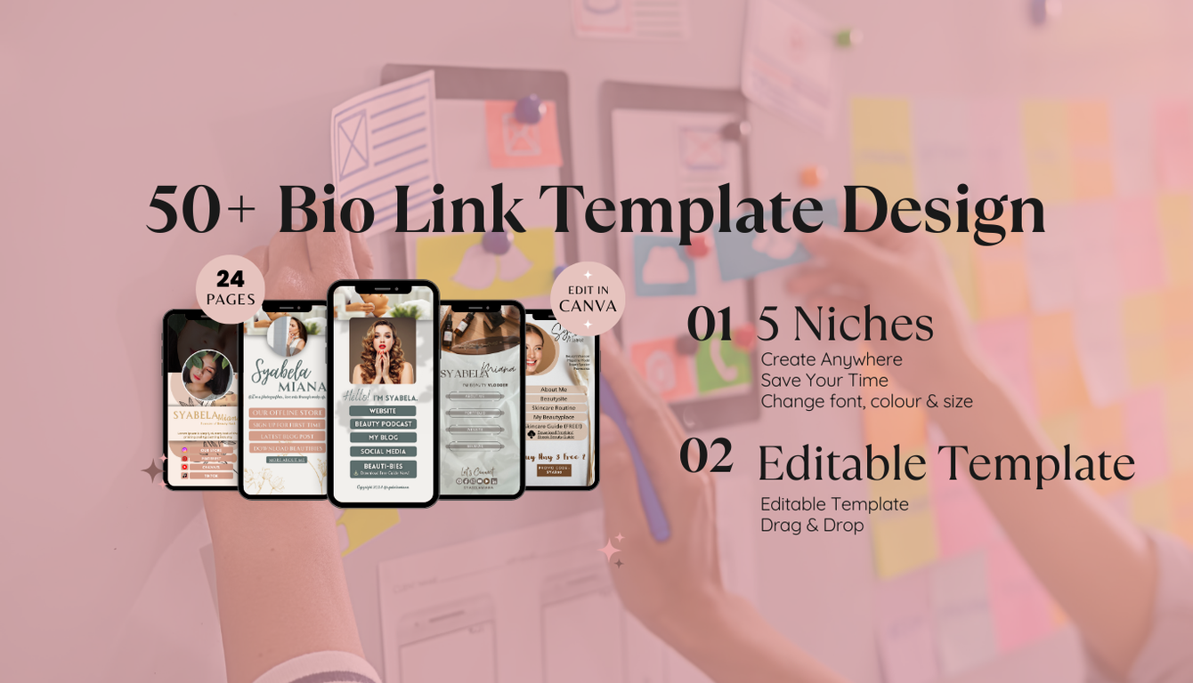 50+ Bio Link Template Design (5 Niche)